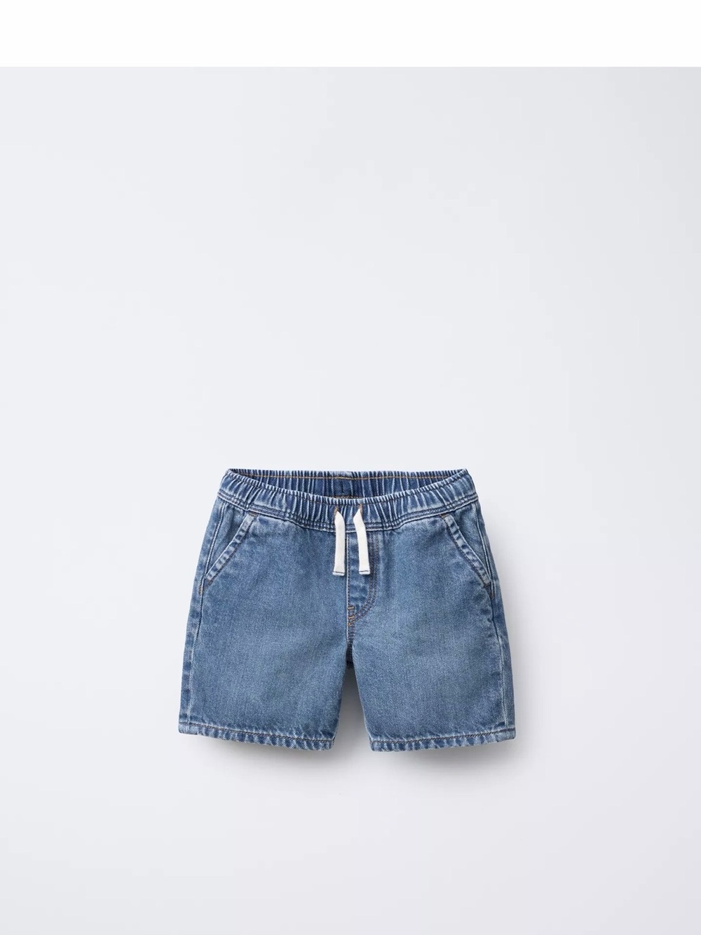 Zara Blue Denim Drawstring Kids Shorts